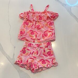 Janie and Jack Pink Floral Kids Girls size (6)